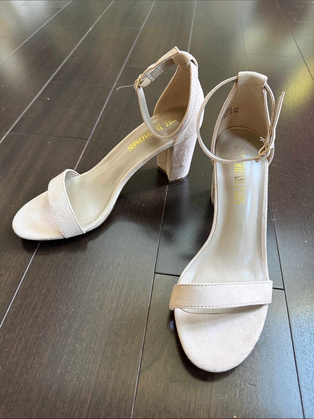 Dream Pairs Blush Ankle-Strap Block Heel Sandals